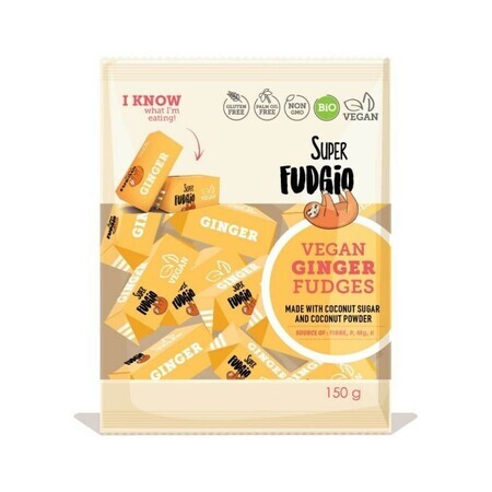 Glutenfreies Bio-Toffee mit Ingwergeschmack, 150 g, Superfudgio