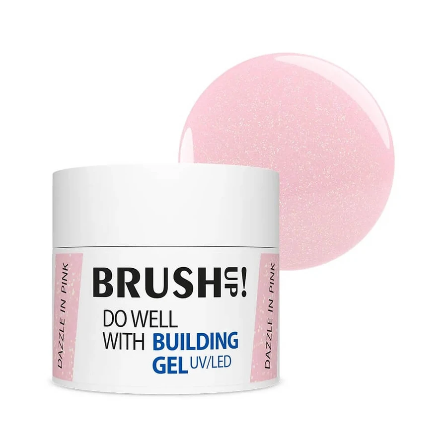 BrushUp! Do Well with Building Gel pentru unghii Dazzle în roz, 12 g