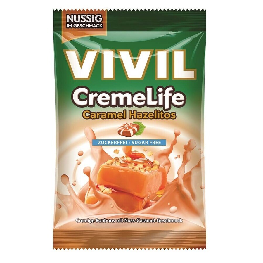 Suikervrije Creme Life Pinda's en Karamel Snoepjes, 110g, Vivil