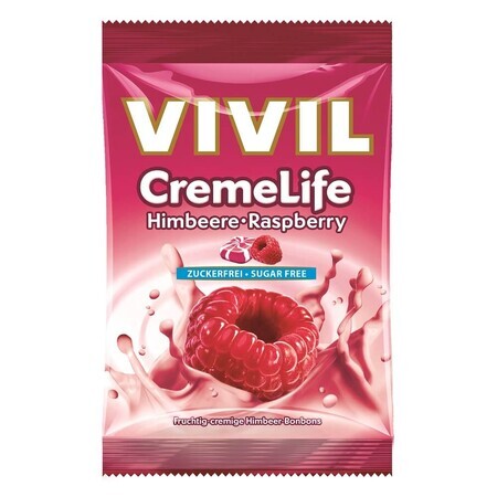 Caramelo Creme Life Classic Crema de Frambuesa sin Azúcar, 110g, Vivil