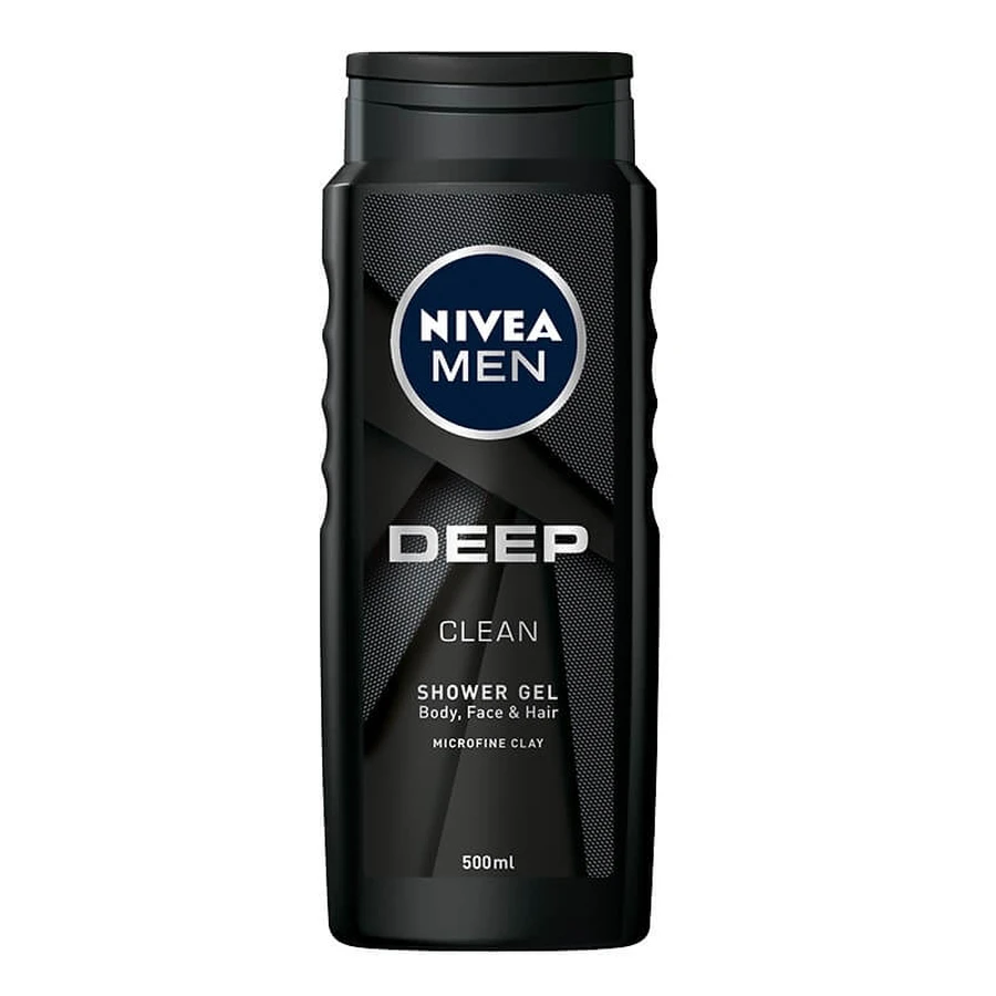 Nivea Men Deep Clean Żel pod pod prysznic do ciała twarzy i włosów, 500 ml: ceny i cechy