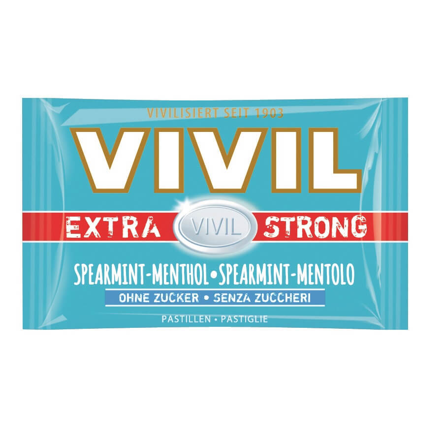 Caramelos de menta y mentol sin azúcar, 25 g, Vivil