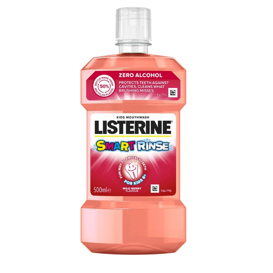 Listerine Smart Rinse mondwater voor kinderen Bessen, 500 ml