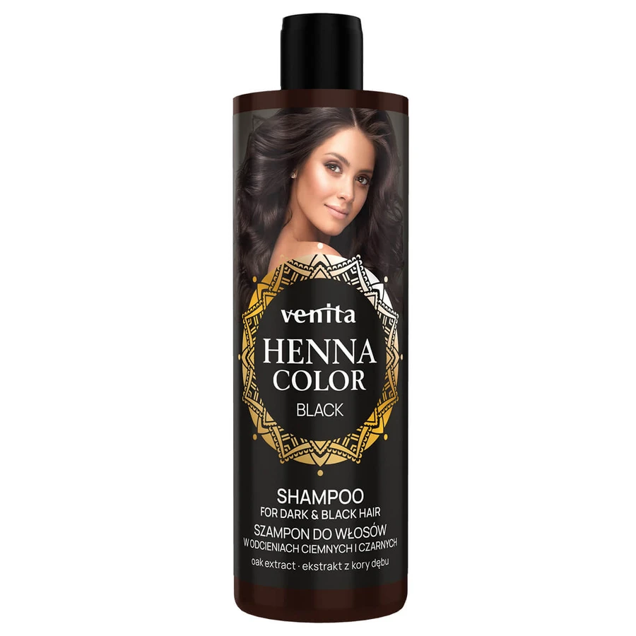 Venita Henna Color Black Szampon do włosów ciemnych, 300 ml: ceny i cechy