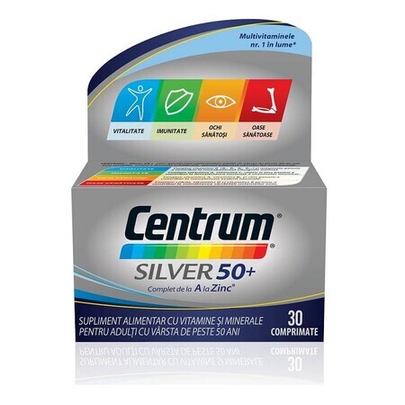 Centrum de la A la Z Silver 50+, 30 comprimate