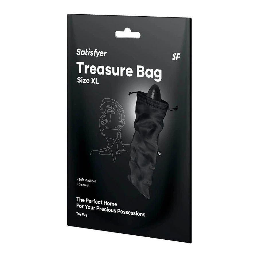 Satisfyer Treasure Bag Bolsa para guardar gadgets XL Negro