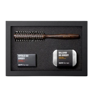 Zew For Men Beard on Rough Set Săpun pentru barbă 85 ml + Balsam pentru barbă 80 ml + Roller pentru păr și barbă