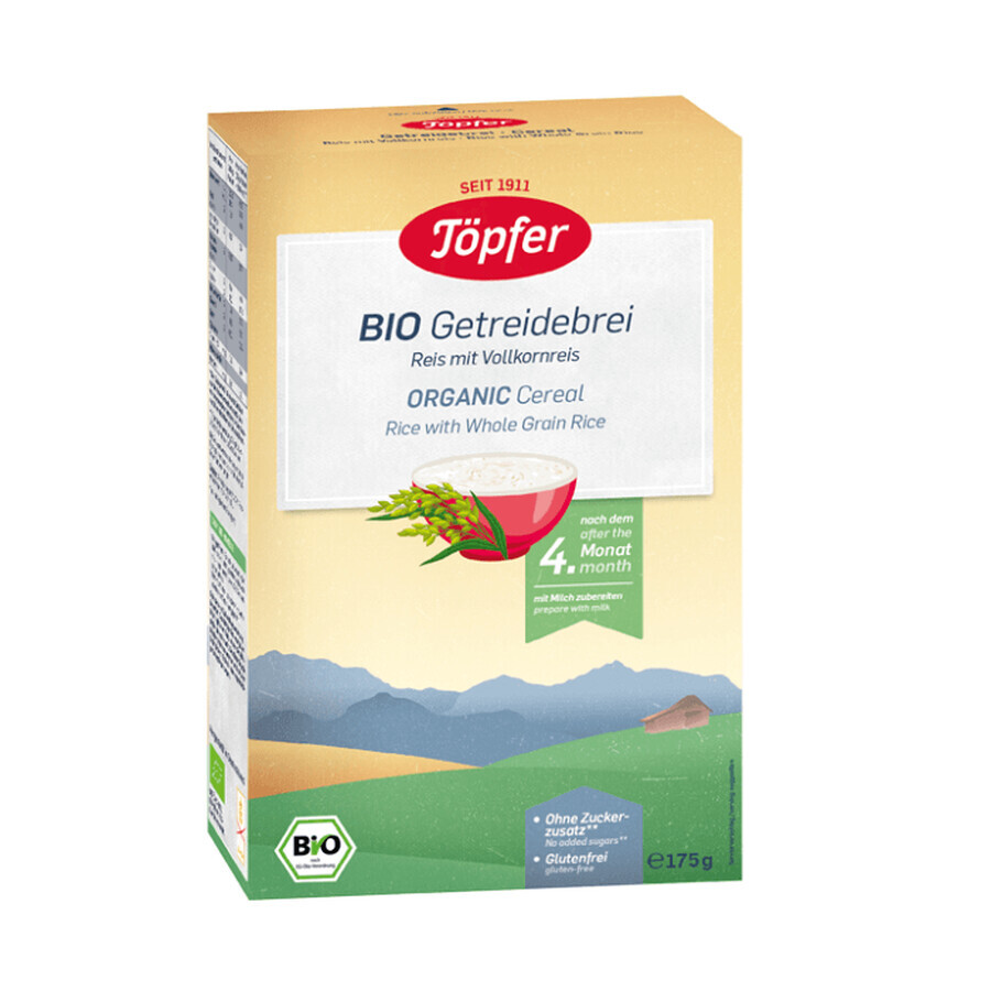 Cereales de Arroz Integral, +4 meses, 175 gr, Topfer