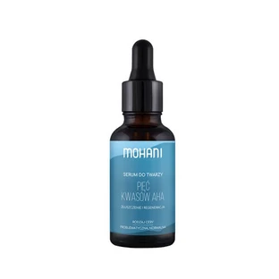 Ser facial regenerant și exfoliant Mohani Five AHA Acids, 30ml
