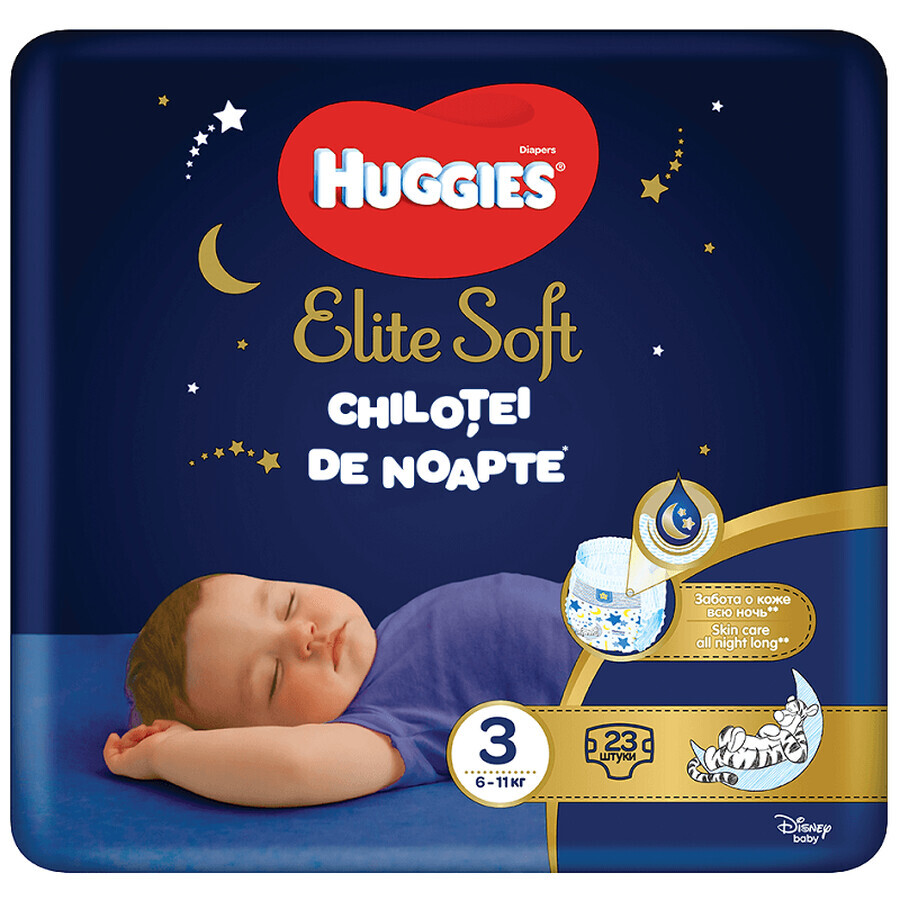 Ropa de dormir Elite Soft nº 3, 6-11 kg, 23 piezas, Huggies