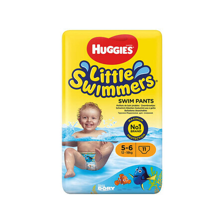 Braguitas de baño impermeables Little Swimmers nº 5-6, 12-18 kg, 11 piezas, Huggies