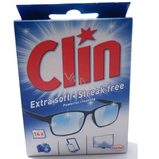 Șervețele pentru curățarea ochelarilor Clin, 14 bucăți