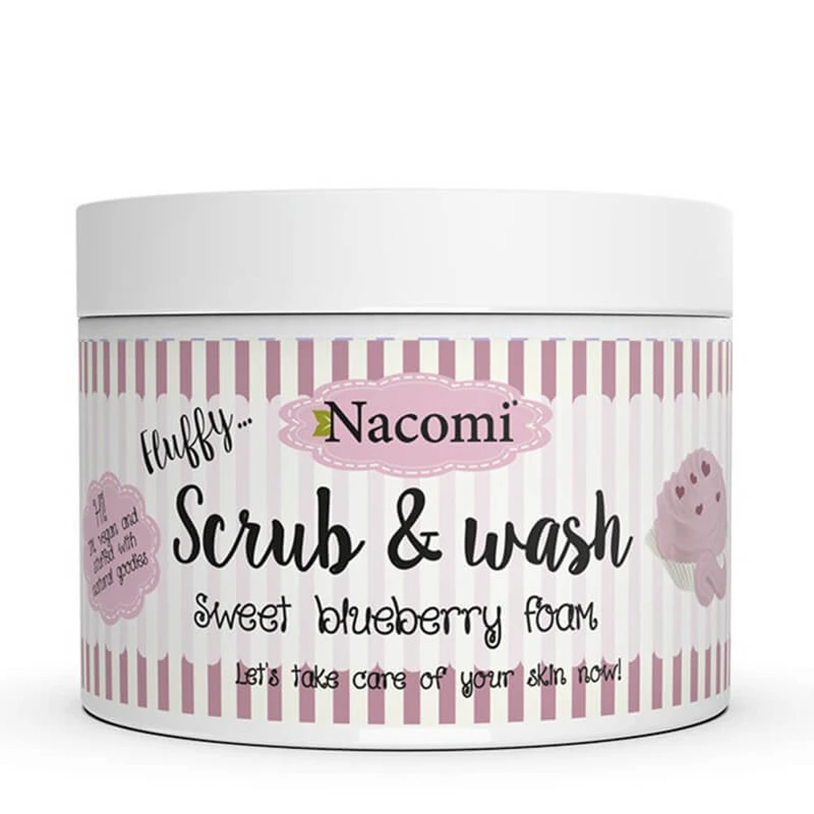 Nacomi Schuimend, scrubben en wassen bosbes, 180 ml