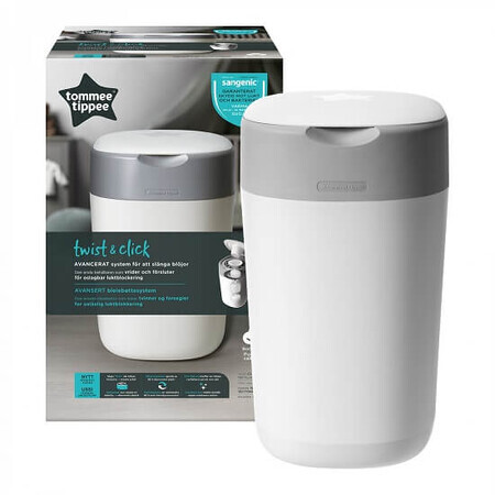 Sangenic Twist&amp;Click luiermandje, wit/grijs, Tommee Tippee