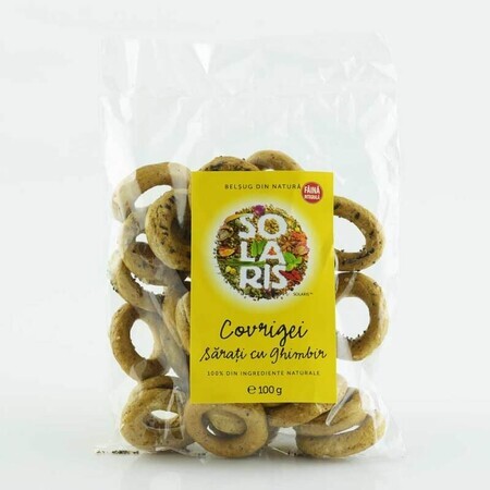 Pretzels salados con jengibre 100 gr, Solaris