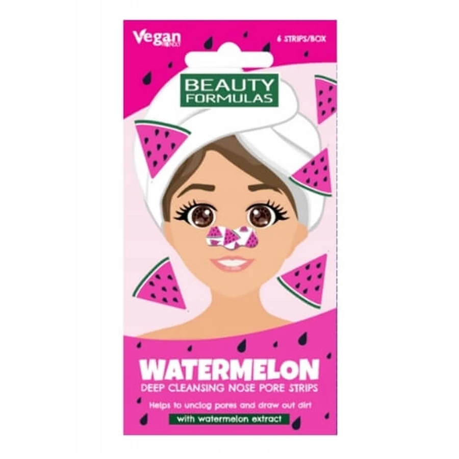 Beauty Formulas Strisce nasali detergenti all'anguria, 6 pezzi