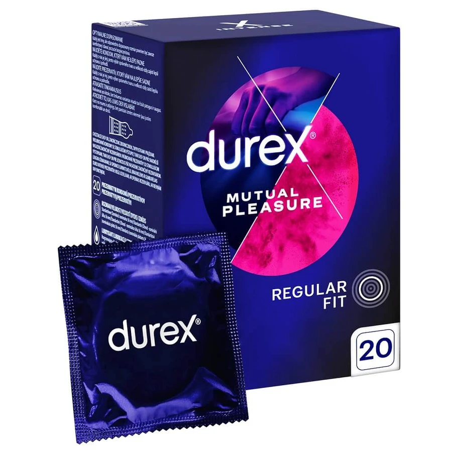 Prezervative Durex Mutual Pleasure pentru întârzierea ejaculării, 20 bucăți