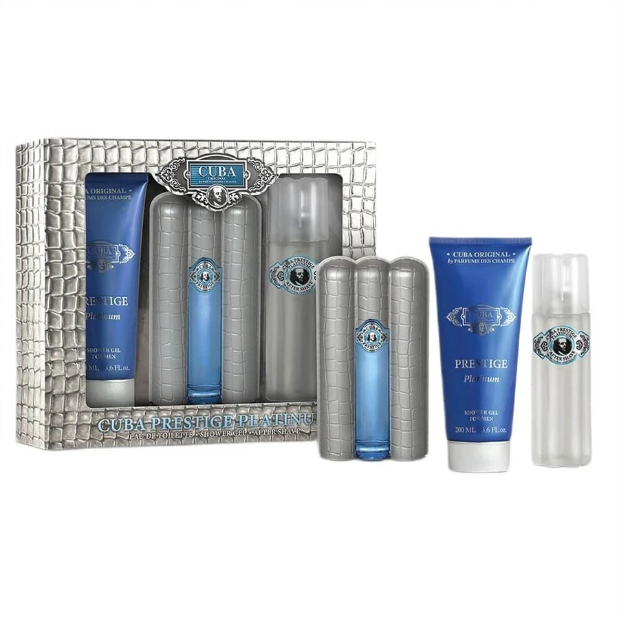 Cuba Original Cuba Prestige Platinum Set Apă de toaletă 90 ml + gel de duș 200 ml + aftershave 100 ml