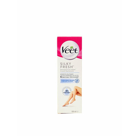 Crema depilatoare pentru piele sensibila, 100 ml, Silky Fresh, Veet