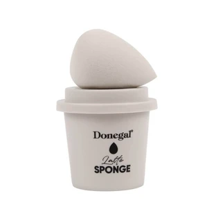 Esponja de maquillaje Donegal Morning Coffee con estuche de esponja Latte 4350