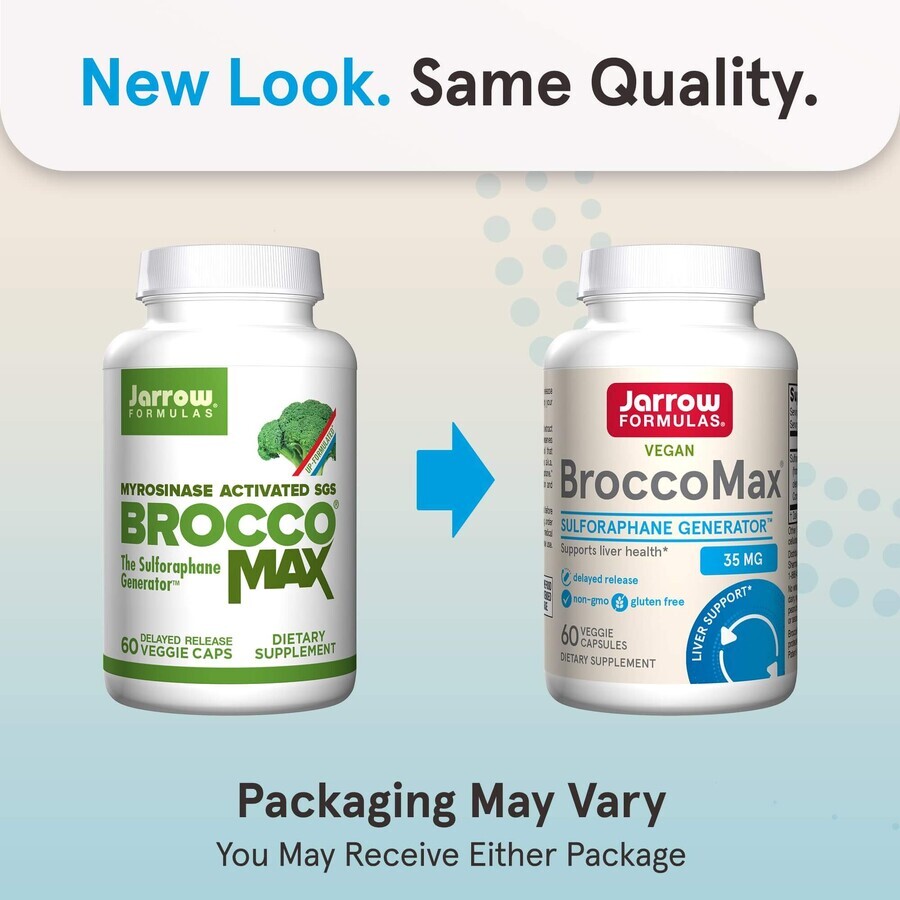 Broccomax 385 mg Jarrow Formulas, 60 cápsulas, Secom