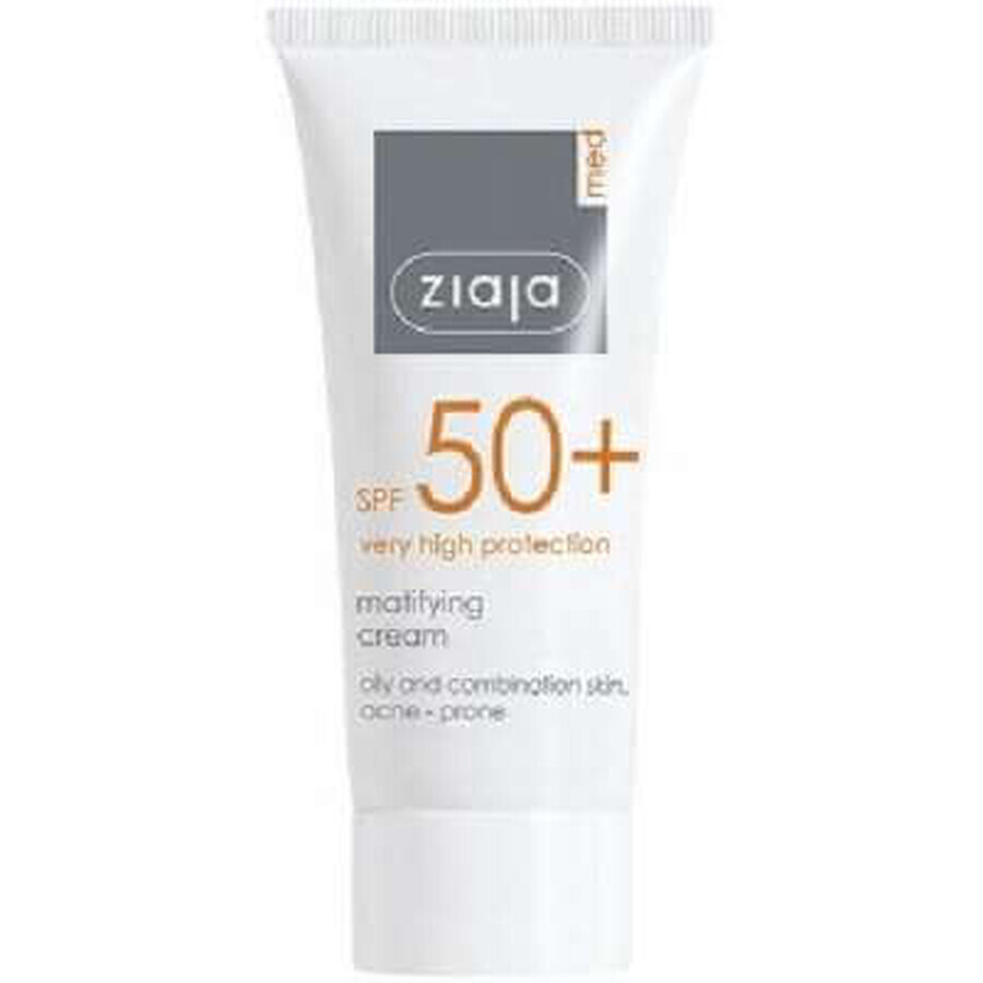 Crema matificante con alta fotoprotección SPF50, 50 ml, Ziaja