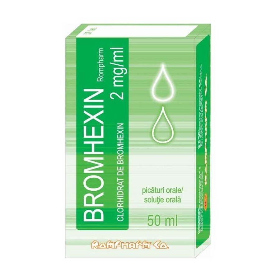 Bromhexin 0,2%, solución, 50 ml, Rompharm