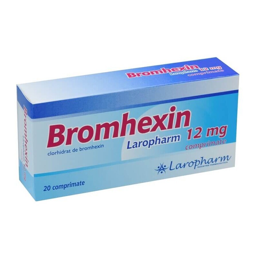 Bromhexina 12 mg, 20 comprimidos, Laropharm