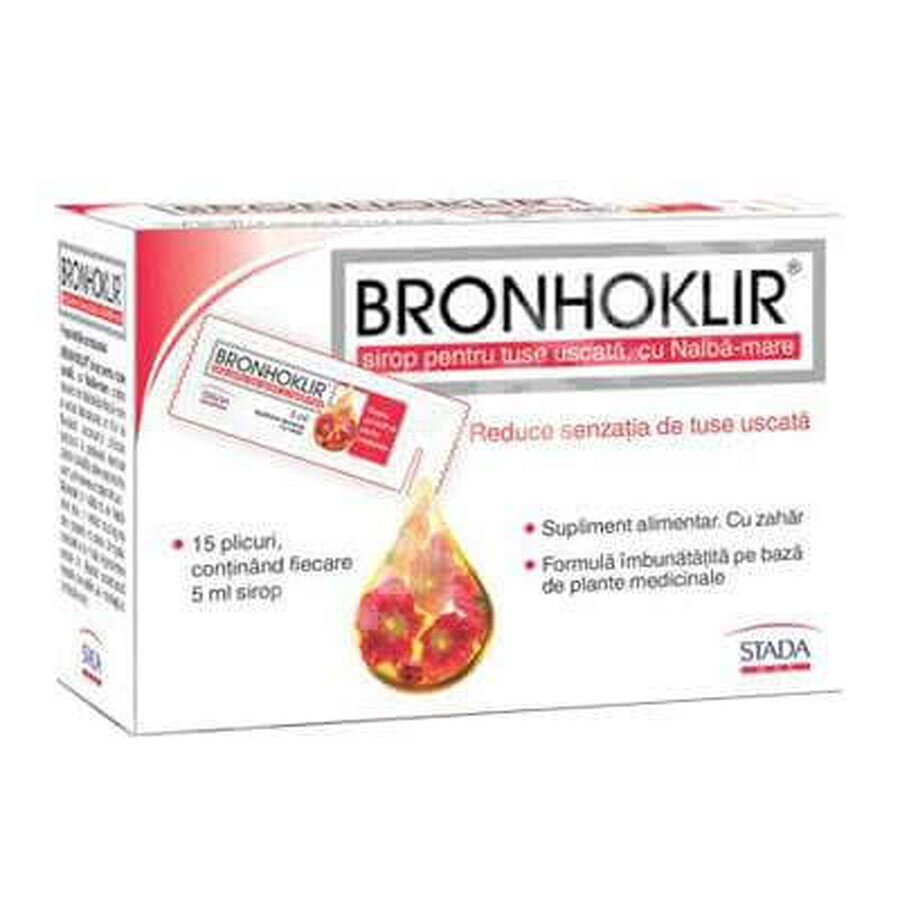 Bronhoklir per tosse secca, 5 ml x15 bustine, Stada