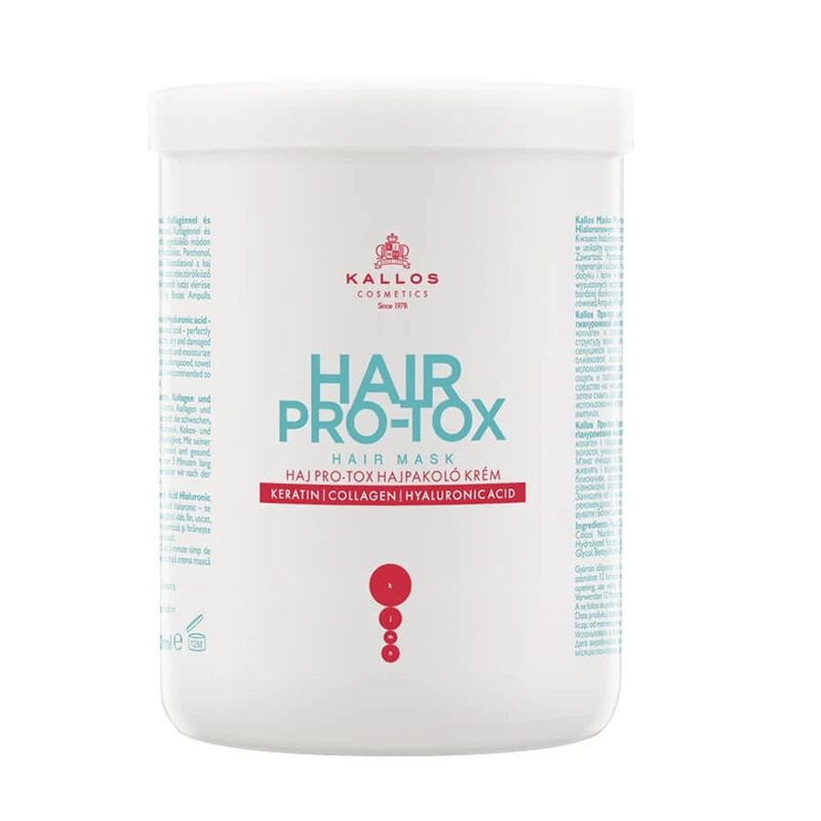 Kallos KJMN Hair Pro-Tox Maska do włosów z Keratyną Kolagenem i Kwasem Hialuronowym, 1000 ml: ceny i cechy