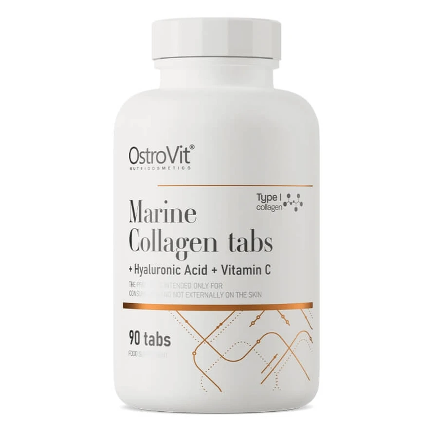 OstroVit Colágeno Marino + Ácido Hialurónico + Vitamina C, 90 comprimidos