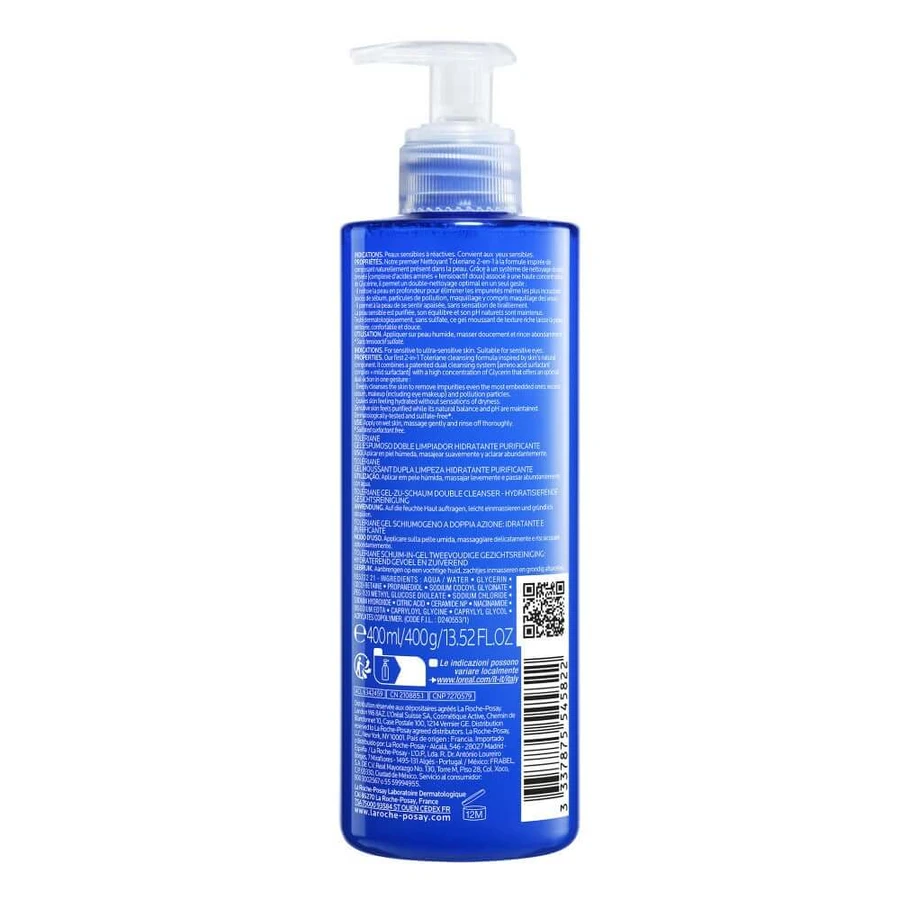 La Roche-Posay Toleriane Reinigendes und beruhigendes Doppel-Reinigungsgel 400 ml