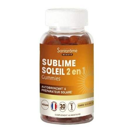 Santarome Sublime Soleil 2en1 Santarome 30 Gomme Sublime Sole 2in1 Autoabbronzante e Pre-Abbronzante I Solari Autobronzant et Préparateur Solaire 30 Gomme