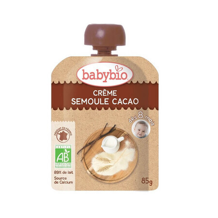 Dessertcreme aus Weizen und Kakao, 85 gr, Babybio