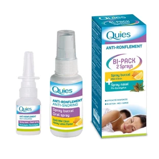 Quies Bi-pack Anti-ronflement Spray do ust 75ml + spray do nosa 15ml 75ml