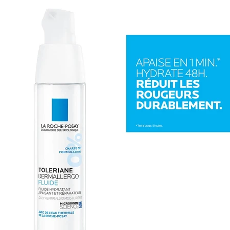 La Roche-Posay Toleriane Fluido Hidratante Intensivo 48h para pieles sensibles o alérgicas normales y mixtas 40ml