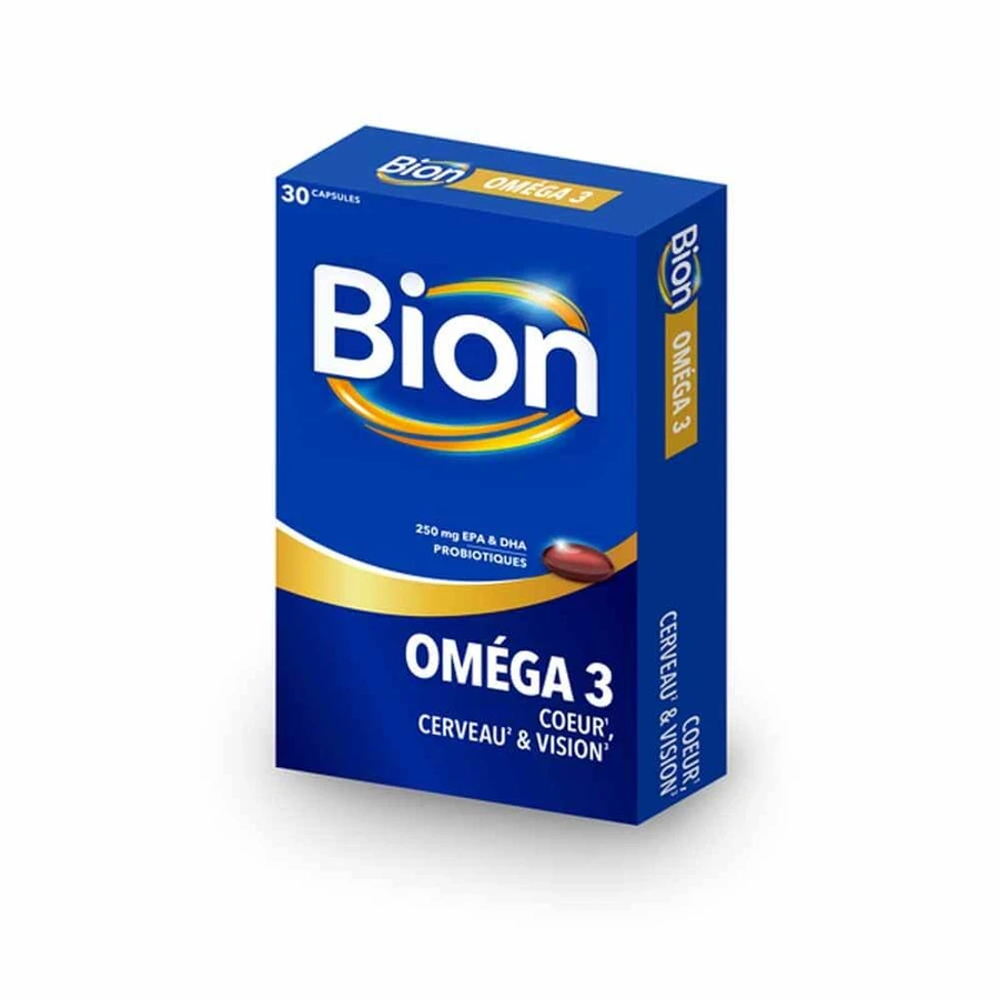 Bion3 Omega 3 Corazón Cerebro y Vista 30 cápsulas