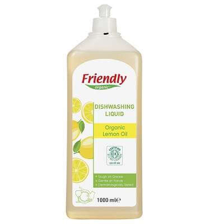 Detergente lavavajillas con sabor a limón, 1000 ml, Friendly Organic