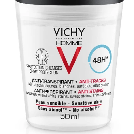 Vichy Deodorant Antitranspirant en Anti-Trace 48h Roll-on 2x50ml
