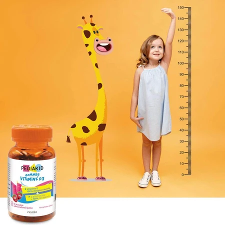 Ursuleți gumați cu vitamina D3 naturalǎ, 60 bucǎți, Pediakid