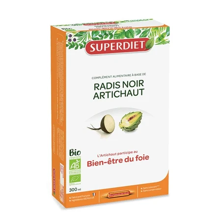 Superdiet Ridiche neagră Anghinare Ficat Bunăstare Digestie 20 fiole