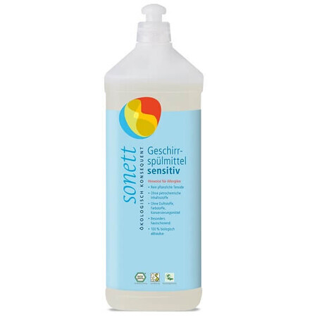 Detergente lavavajillas ecológico Sensitiv, 1 L, Sonett