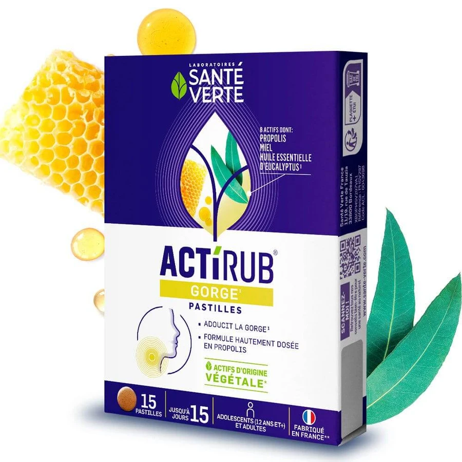 Sante Verte ActiRub Throat Quick Relief 15 lozenges