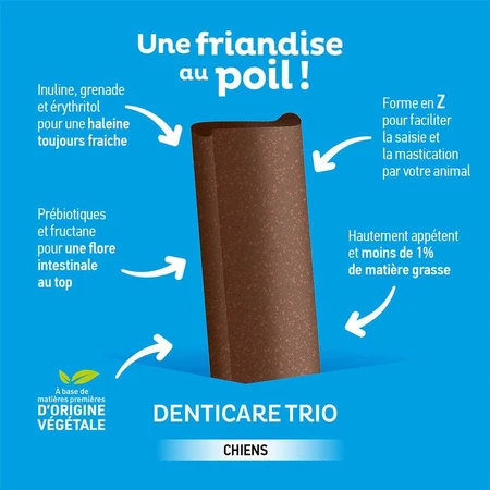 Clement-Thekan Denticare Trio benzi masticabile pentru câini de peste 30 kg 15 benzi