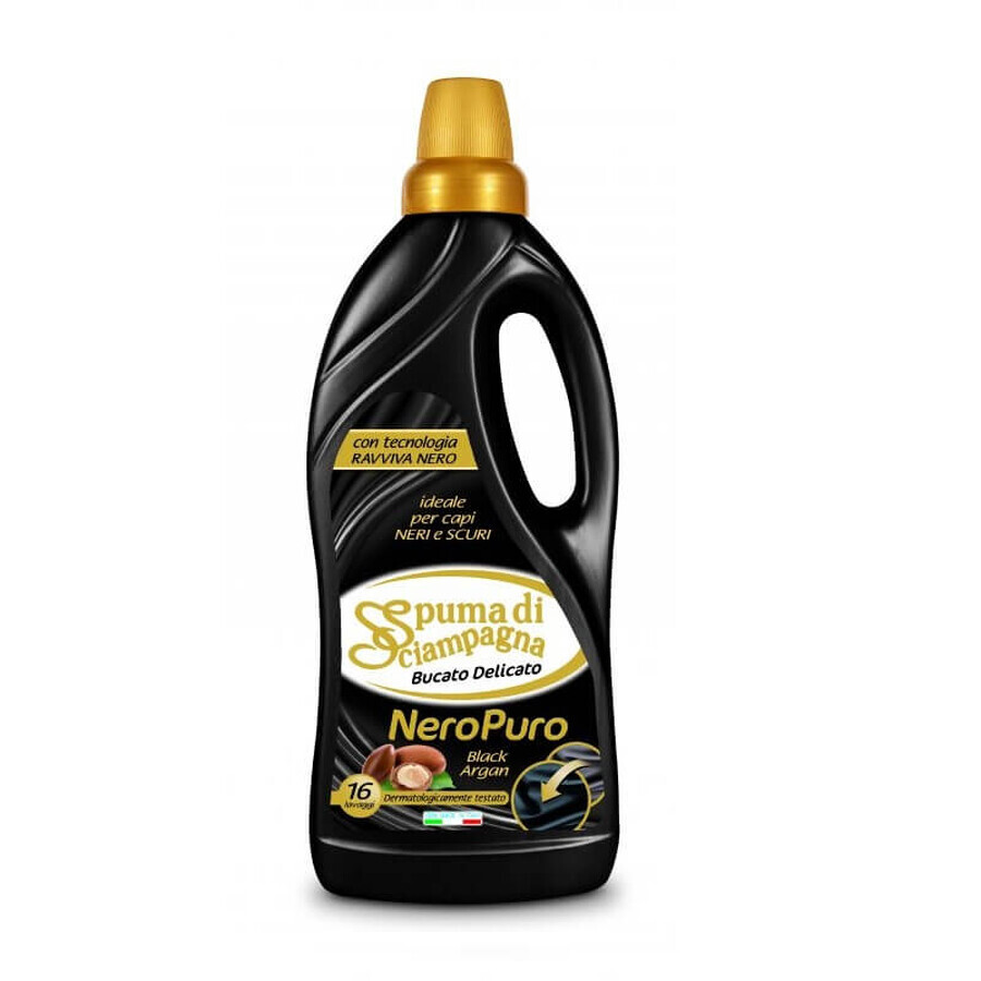 Detergente líquido para ropa negra, 1000 ml, Spuma di Sciampagna