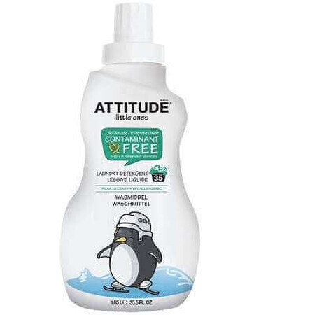 Detergente líquido para bebés con sabor a pera, 1,05 l, Attitude