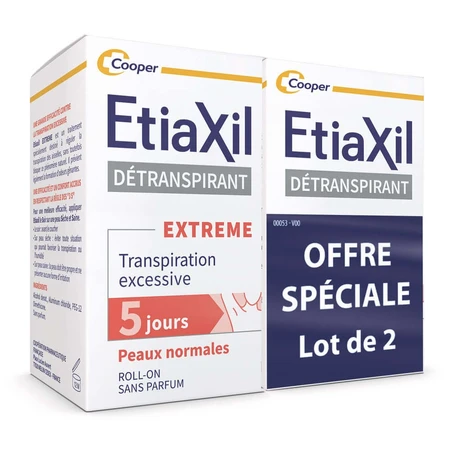 Etiaxil Detraspirant Tratamiento axilar roll-on Piel normal 2x15ml