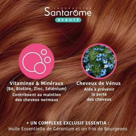 Santarome Sublime Hair Anti cădere Gust piersică 30 gumă