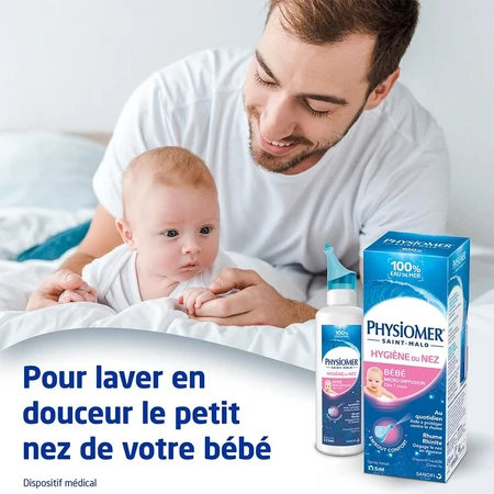 Physiomer Microdiffusion para la higiene nasal del bebé 115 ml