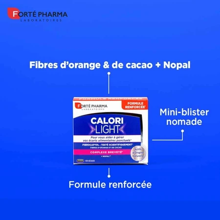 Forté Pharma CaloriLight Capteur de Graisses Fibres + Nopal 120 Capsule
